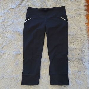 Athleta womens black workout capris size small‎